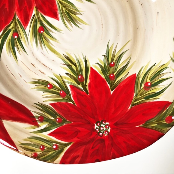 Tabletops Gallery Christmas Carol Serving Plate Hand Painted & Crafted Platter - Picture 2 of 8